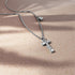 Solid 925 Sterling Silver Initial Crystal Personalised Alphabet Letter Necklace Silver